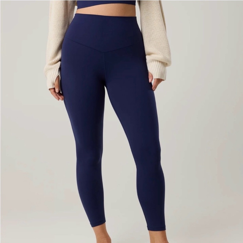 Aerie Offline Real Me 7/8 Leggings High Waisted - XS, Navy - Long Inseam
